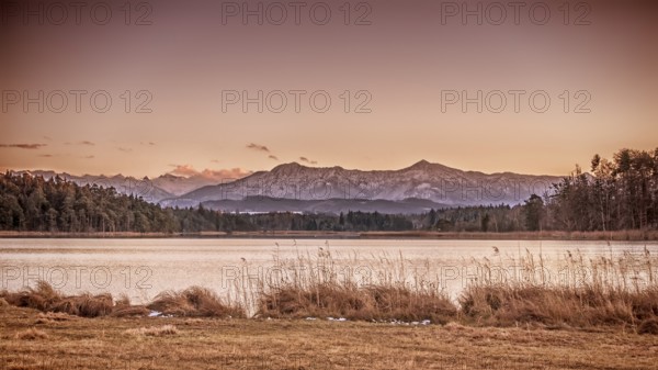 Sunset at the Osterseen in Bavaria Germany
