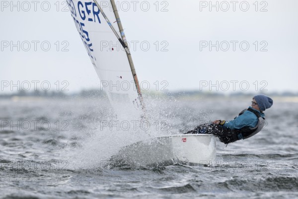 Andreas Dick, Olympic Centre - Schilksee, Kiel, Schleswig Holstein, Marleen VOGEL on Oceanbird from, Training Sailing Team West, Golden Opti 2025 on 23.05.2025 at the Olympic Centre, Schilksee in Kiel Germany