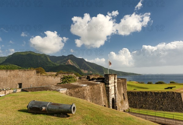The fort of Basse-Terre on the basse-terre of Guadeloupe, French Antilles, Caribbean, France, Europe