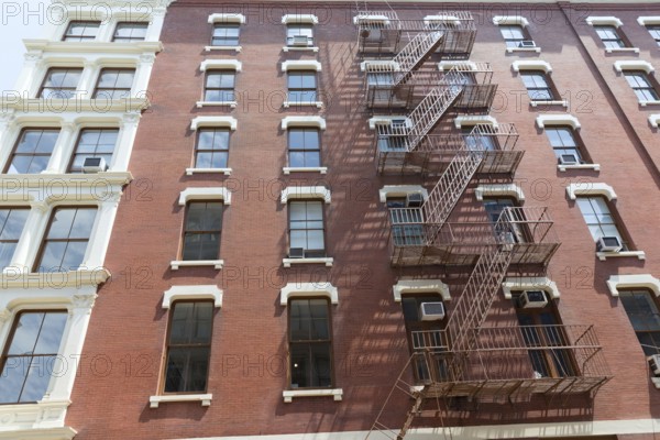 Soho buildings facade in Manhattan New York City NYC USA