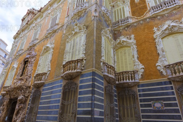 Valencia Palacio Marques de Dos Aguas palace facade in alabaster at Spain