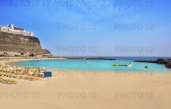 Amadores aqua beach in Gran Canaria at Canary Islands