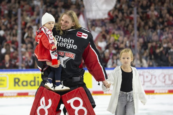 LanxessArena, Cologne, North Rhine-Westphalia, Mirko Pantkowski (Cologne Sharks, #30), PENNY DEL, Cologne Sharks - Adler Mannheim on 22/09/2024 at the LanxessArena in Cologne Germany