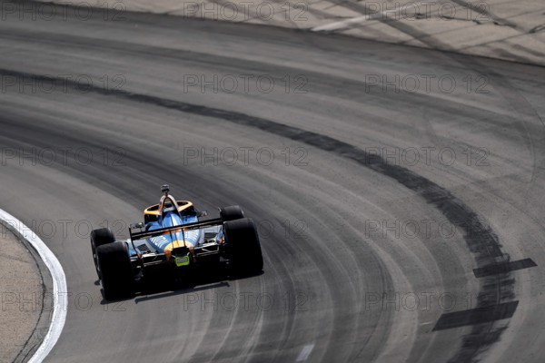 NOLAN SIEGEL (R) (78) of Palo Alto, California practices for the Hy-Vee Homefront 250 at Iowa Speedway in Newton, IA