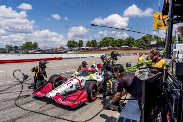 STING RAY ROBB (41) of Payette, Idaho comes down pit road for service during the Honda Indy 200 at Mid-Ohio Sports Car Course in Lexington, OH