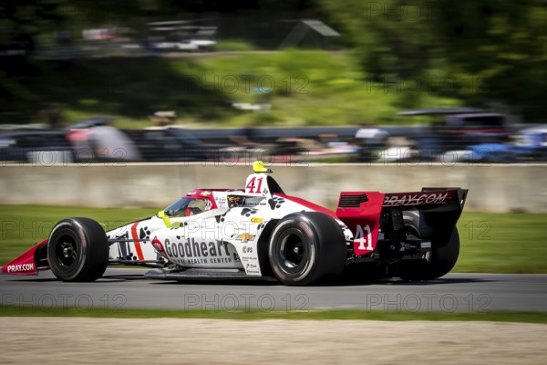 STING RAY ROBB (41) of Payette, Idaho practices for the XPEL Grand Prix at Road America in Elkhart Lake, WI