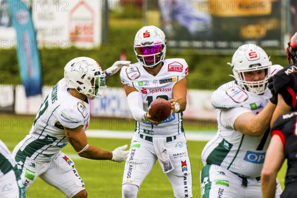 German Football League, Game: Schwäbisch Hall Unicorns, Saarland Hurricanes in the Optima Sportpark in Schwäbisch Hall Germany on 08. June. 2024