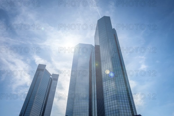 An image of a Frankfurt Germany with some skyscrapers