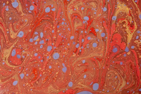 Ebru marble conch effect surface pattern design for print