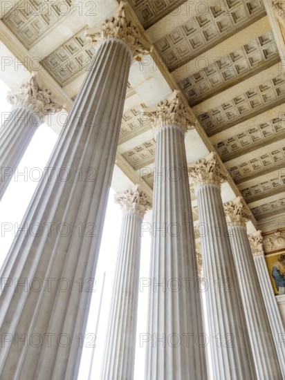 Columns at the parliament in Vienna, symbolic photo for architecture, stability, history Austria