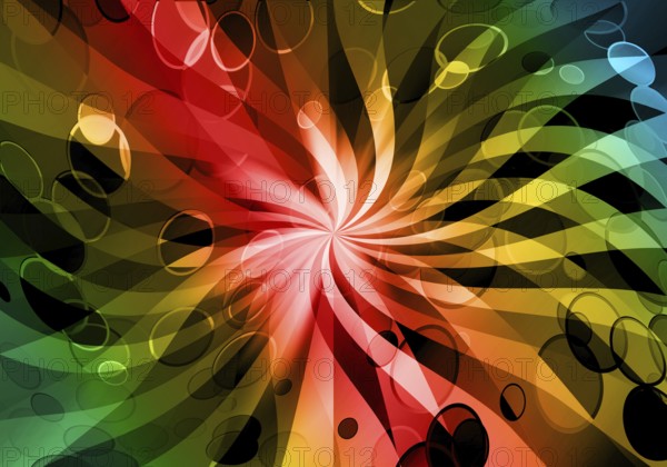 Colorful creative digital sunbeam background