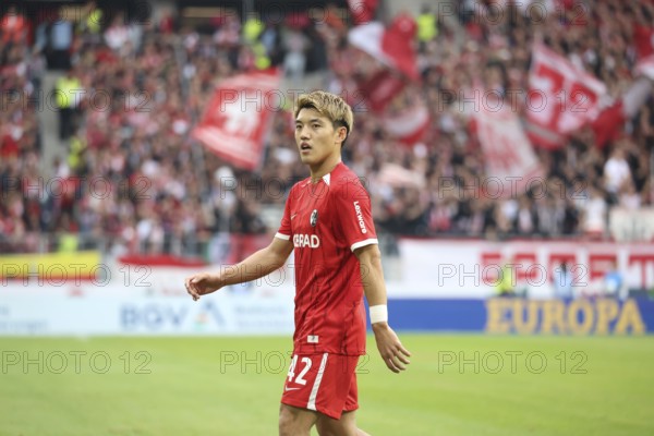 Ritsu Doan (SC Freiburg) at the match of the 1st FBL: 24-25: 1st FBL: 24-25: 7th Sptg. SC Freiburg - FC Augsburg DFL REGULATES PROHIBIT ANY USE OF PHOTOGRAPHS AS IMAGE SEQUENCES AND/OR QUASI-VIDEONan Photo: Joachim Hahne/johapress, Freiburg, Germany / Germany