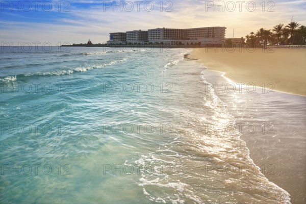 Alicante Postiguet beach in Costa Blanca of Spain