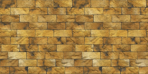 An illustration of a brick stone wall banner background seamless texture