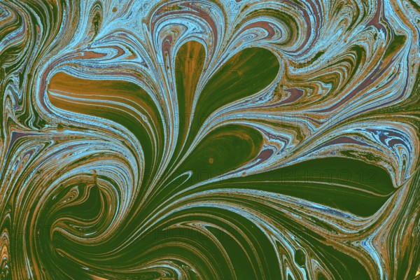 Abstract marbling floral pattern for fabric, tile design. background texture