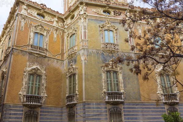 Valencia Palacio Marques de Dos Aguas palace facade in alabaster at Spain
