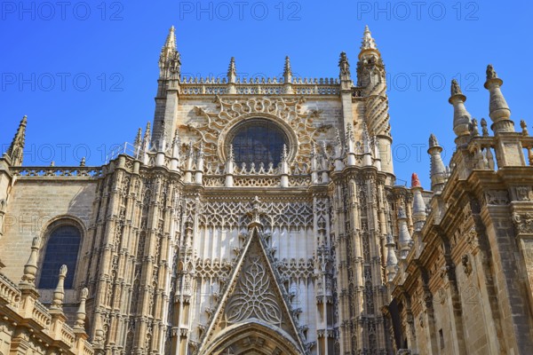 Seville cathedral Saint Christopher door Sevilla Andalusia Spain
