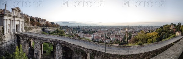 Bridge and gateway to the ancient Venetian walls of the medieval town of Bergamo