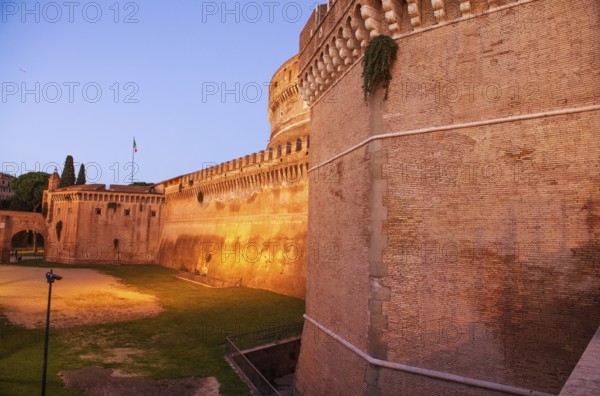 Magnificient colors of Castel Santangelo at Sunset - Rome