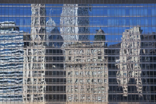 Detail of different skyscrapers in Chicago in USA