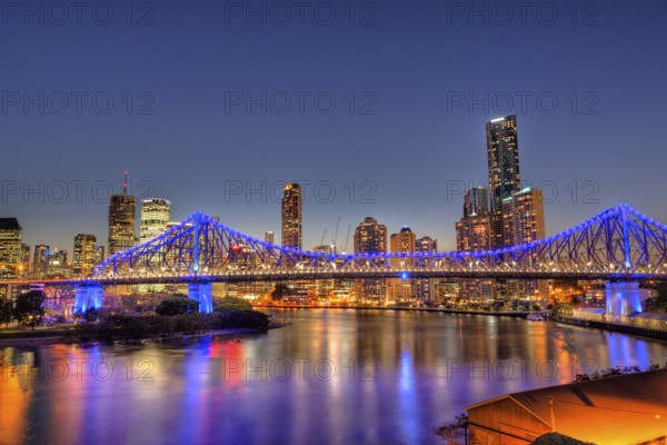 Brisbane Skyline and Story Bridge, Brisbane, Australia, Oceania