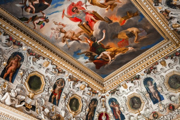 FONTAINEBLEAU FRANCE APRIL 16, interiors and details of castle of Fontainebleau, France, APRIL 16, 2013 in Fontainebleau, France, Europe