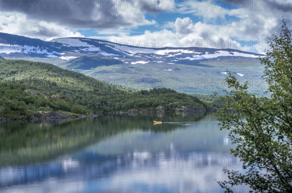 Fascinating natural landscape in Jotunheimen in the summertime in Norway. Great natural landscape in Jotunheimen in the summertime in Norway