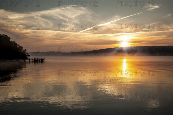 An old jetty at Starnberg Lake in Germany