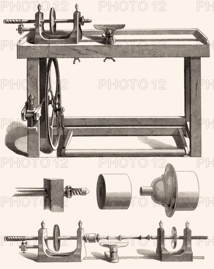 Wood lathe, 19th century, Wood lathe, 19th century
