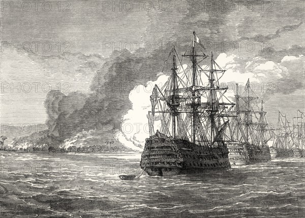 Burning of Roseau, 1805, Commonwealth of Dominica, From British Battles on Land and Sea by James Grant