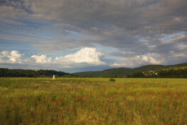 Amazing twilight in the valley near Prague, Dobrichovice, Czech Republic, Europe
