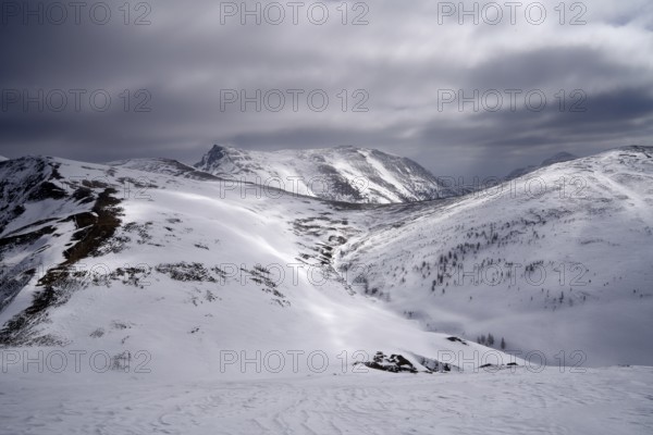 First snow on the Grünleitennock, Innerkrems, Carinthia, Austria, Europe