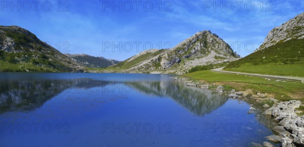 Enol lake at Picos de Europa in Asturias of Spain