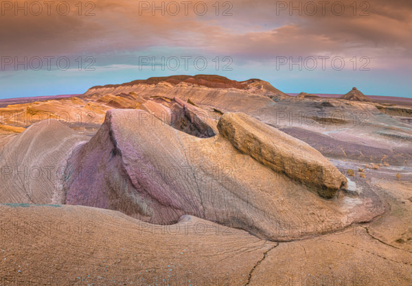 Landscape formation of Shar canyons. Gobi-Altai province, Mongolia, Asia