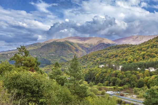 Forested mountains near Dilijan, Armenia, Asia