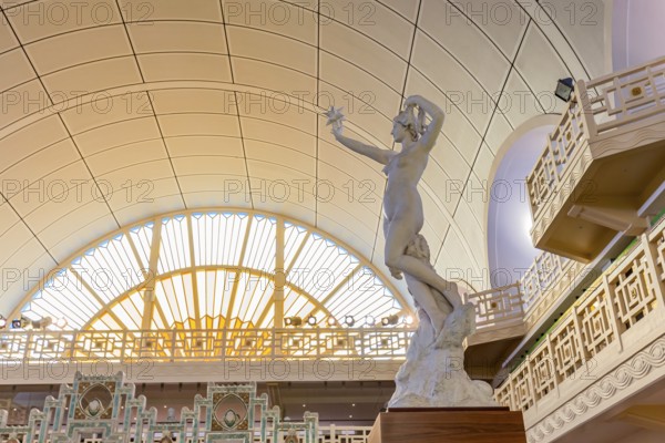 ROUBAIX, FRANCE, JUNE 14, 2024 : interiors Art Deco decors and sculptures of the olympic swimming pool La Piscine, built year 1927 by the Lille architect, Albert Baert