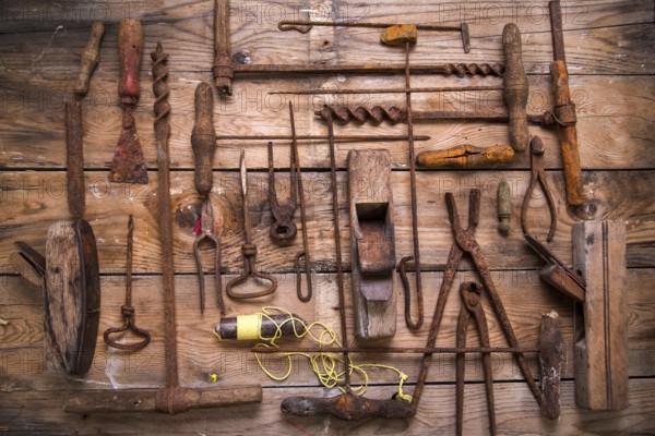 Antique accessories used by craftsmen in the last century