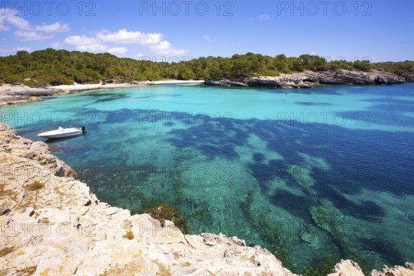 Menorca Cala en Turqueta Ciutadella turquoise Mediterranean at Balearic islands