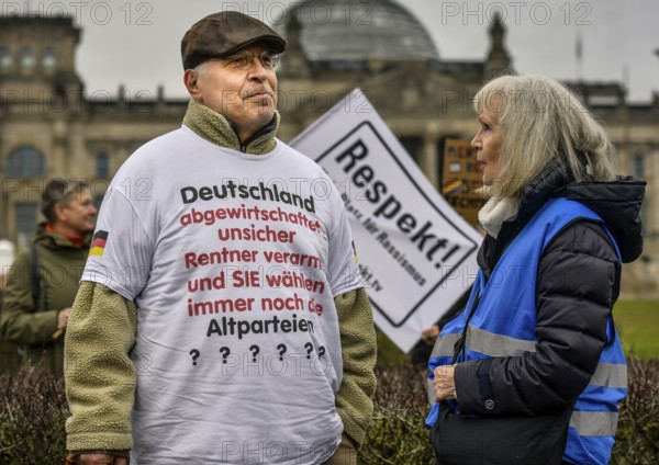 AfD supporters at the demonstration.the demonstrators gathered under the heading. Uprising of the supporters. We are the firewall! Berlin