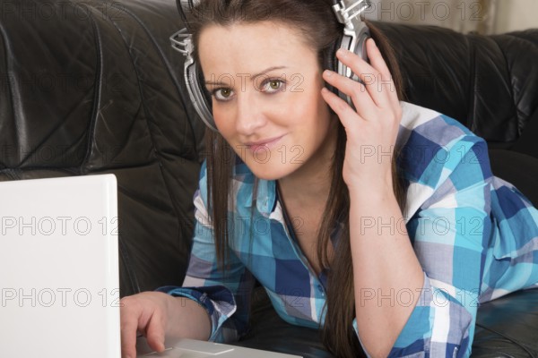 Woman with earphones