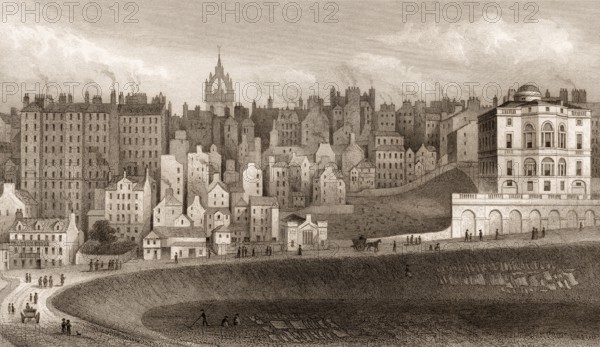 Part of the Old Town, Edinburgh, Scotland, 19th century, from Modern Athens by Th. H. Shepherd