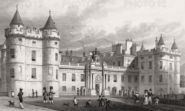 Holyrood Palace, Edinburgh, Scotland, 19th century, from Modern Athens by Th. H. Shepherd