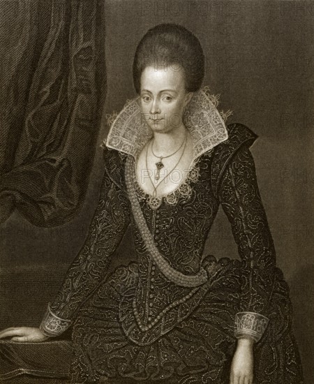 Lady Arbella Stuart or Arabella Stewart, 1575-1615, an English noblewoman, considered a possible successor to Queen Elizabeth I of England
