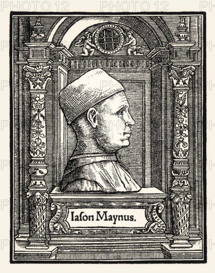Portrait of Giasone dal Maino, 1435-1519, Professor of law at the universities of Pavia and Pisa