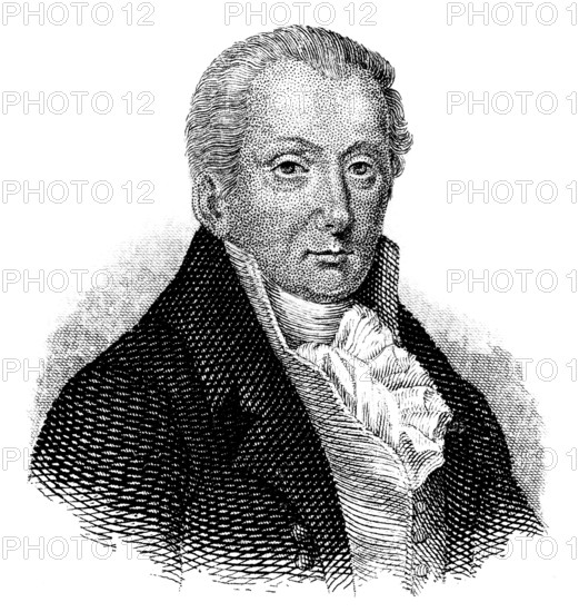 Portrait of Moritz August von Thuemmel, 1738 - 1817, a German writer, Portrait von Moritz August von Thümmel, 1738 - 1817, ein deutscher Schriftsteller
