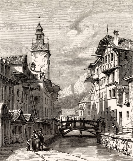Luzern, eine Stadt in der Zentralschweiz, Europa, 18. Jahrhundert