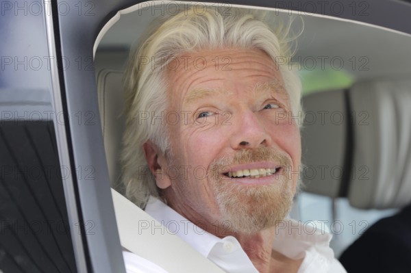 Sofia, Bulgaria - 19 May 2017: British businessman Richard Branson is seen after arriving at Sofia Airport