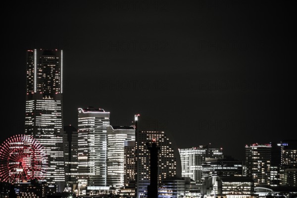 Yokohama Minato Mirai of night view (at the time of the entire light up). Shooting Location: Yokohama-city kanagawa prefecture