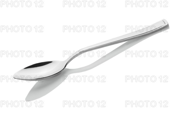 Spoon with reflection isolated
