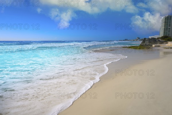 Cancun Forum beach Playa Gaviota Azul in Mexico at Hotel Zone